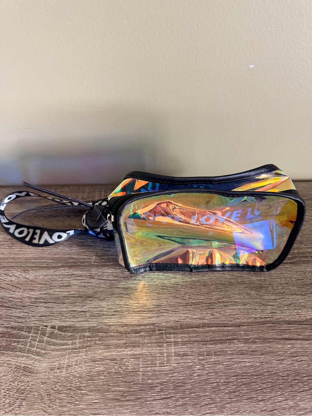 Holographic Iridescent Fanny Pack - Orange/Gold Accent
